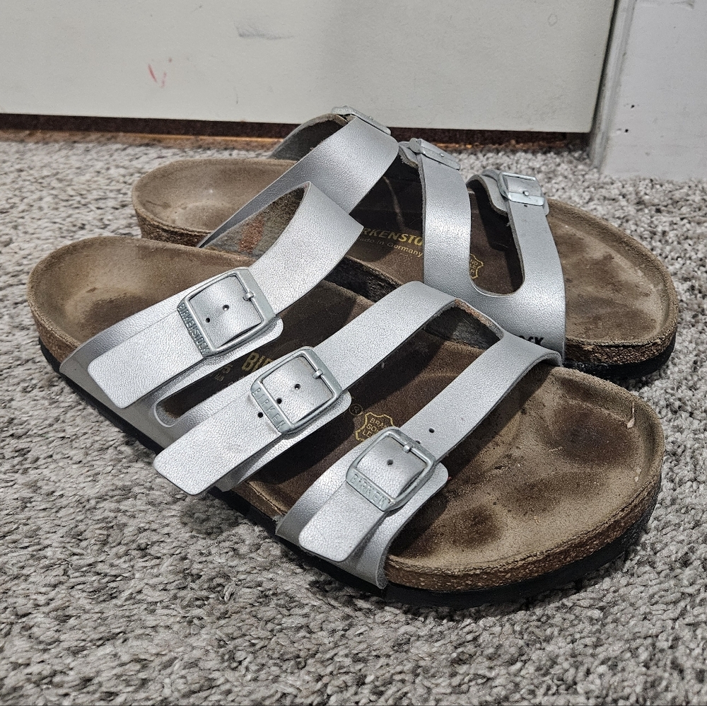 🩶 Silver Womens Birkenstock Sandals